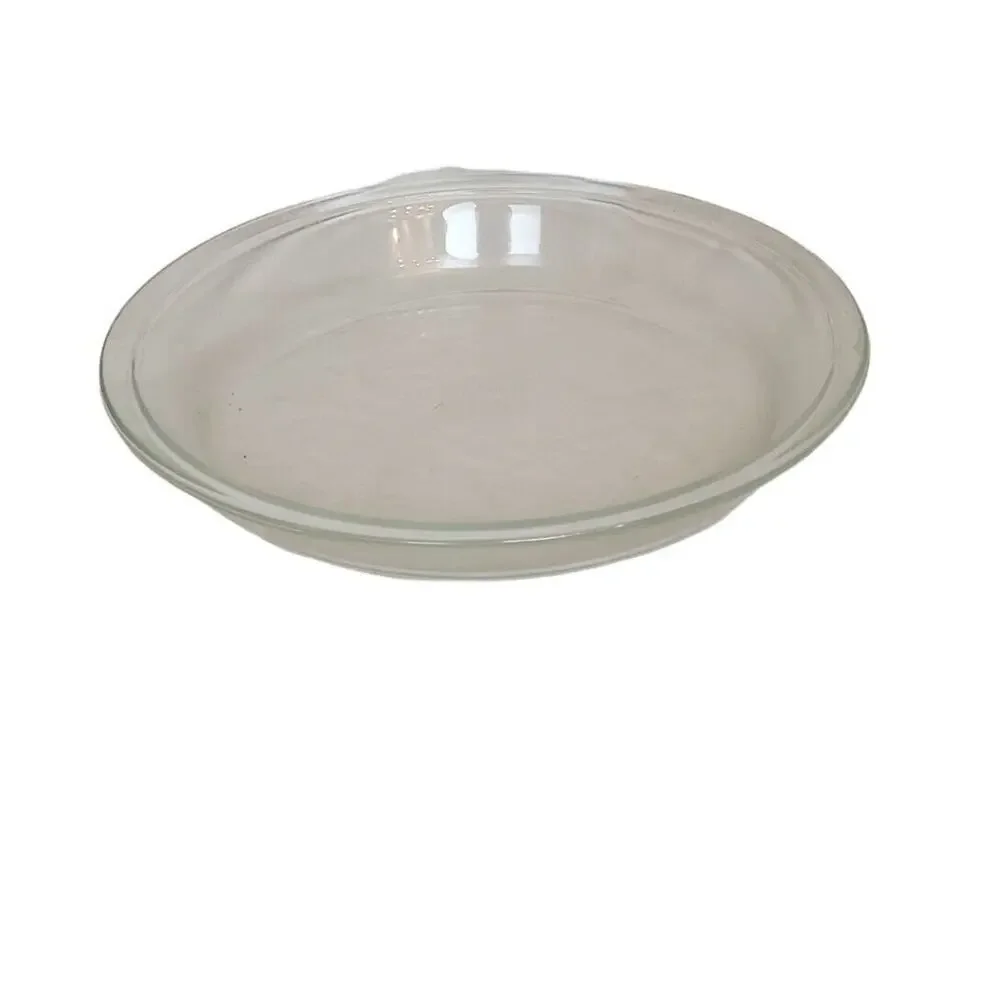 Vtg Pyrex Pie Baking Plate Dish 9 inch / 23 cm Clear Glass Round Smooth Rim 209